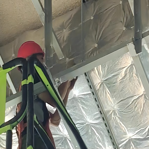 防排煙包裹施工現場